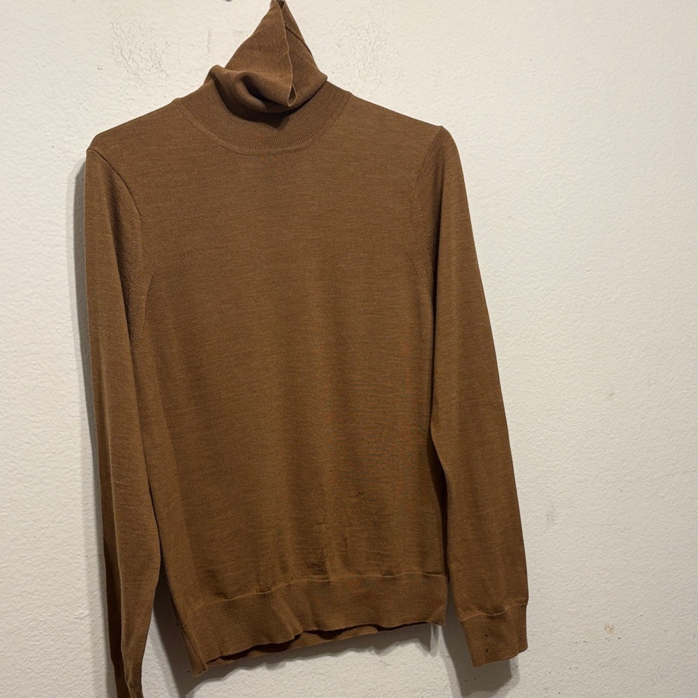 Sandro Men's Tan Turtleneck Sweater